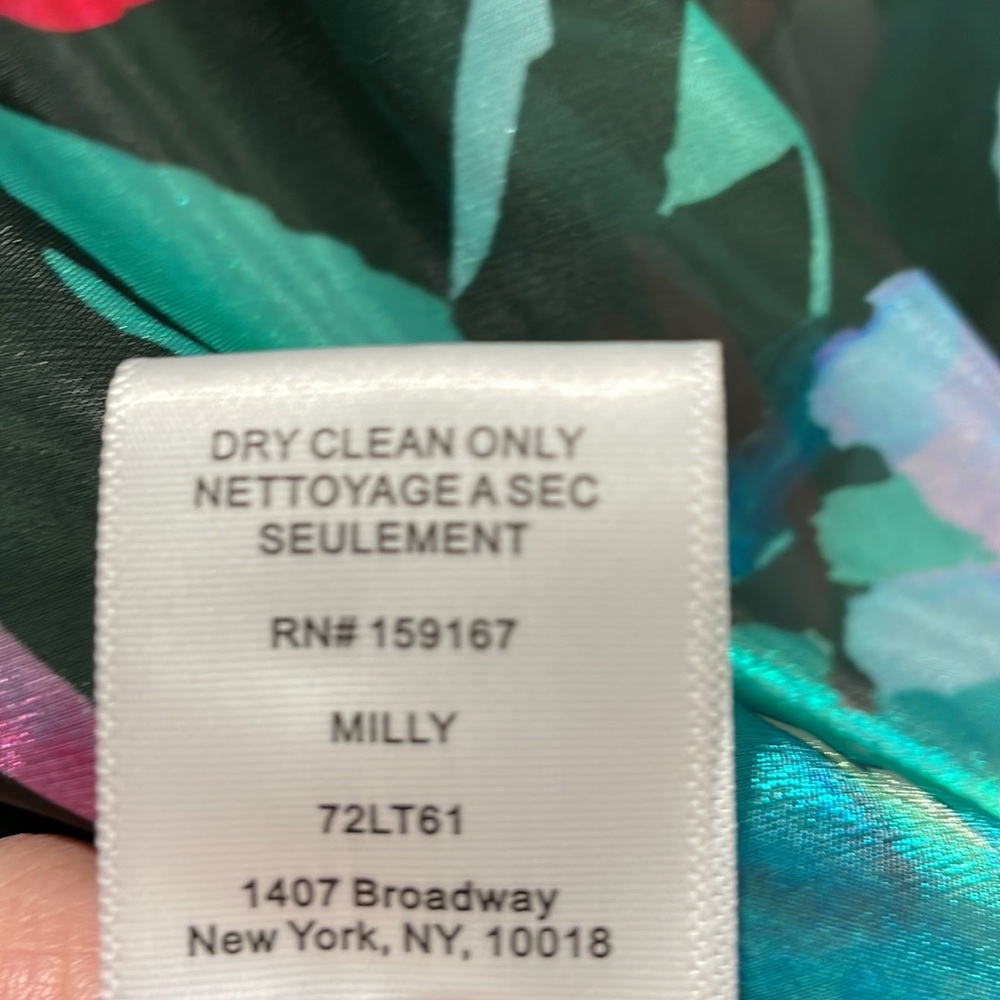 MILLY Organza Floral Bow Top - Picture 7 of 10